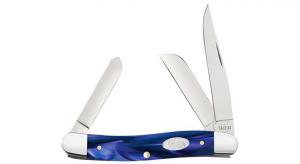 Case Smooth Blue Pearl Kirinite Medium Stockman 3.63" - 23448