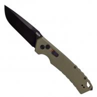 Tekto A3 Delta Green G10 Handle Black Accents D2 DP Non Serrated - A3RG1ODD2BK1