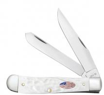 Case Trapper 4 1/8" 2-Blades Jigged Rough White - 14100