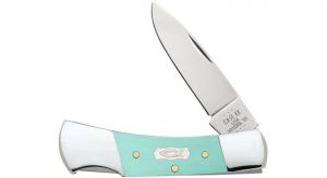 Case Smooth Seafoam Green G10 Lockback Pocket Knife 3" - 18106
