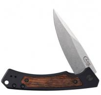 Case XX Marilla Framelock Folding Knife Black with Walnut Inlay - C25899