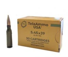 Wolf TelaAmmo Rifle Ammunition 5.45x39 65gr FMJ 2959 fps 30/ct - TELA545X39 Wolf TelaAmmo Rifle Ammunition 5.45x39 65gr FMJ 2959 fps 30/ct - TELA545X39