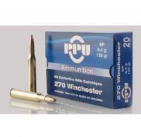 PPU Rifle Ammunition .270 Win 130 gr SP 3060 fps 20/ct - PP2701 PPU Rifle Ammunition .270 Win 130 gr SP 3060 fps 20/ct - PP2701