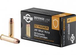 PPU .357 MAG 158GR JHP 50BX - PPD357 PPU .357 MAG 158GR JHP 50BX - PPD357