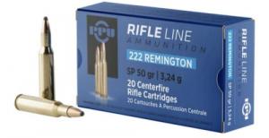 PPU 222 REMINGTON 50GR SP 20BX - PP222 PPU 222 REMINGTON 50GR SP 20BX - PP222