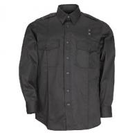 Men'S Pdu Long Sleeve Twill Class A Shirt | Black | X-Large - 72344-019-XL-T