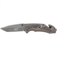 M&P Clip Folder, Liner Lock, Grey Blade and Grey Handle, Strap Cutter, Cera - SWMP11G M&P Clip Folder, Liner Lock, Grey Blade and Grey Handle, Strap Cutter, Cera - SWMP11G