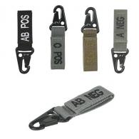 Embroidered Blood Type Tags with Velcro and M | OD Green - 20-9722004000