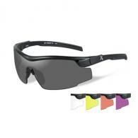 Remington Wiley X RE 105 Shooting/Sporting Glasses Kit Eye Protection Black Frame Clear/Yellow/Smoke Gray/Persimmon/Purple Lense