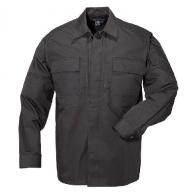 Ripstop TDU Shirt Long Sleeve | Black | Large - 72002-019-L-R