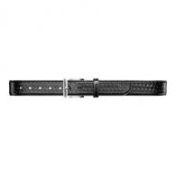 Basketweave Leather Belt | Black | Large