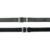 B21 Reinforced Dress-Gun Leather Lined Belt | Black | Plain | Size: 38 - B21-BP-38