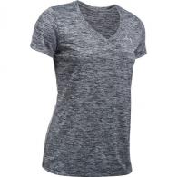 Women's UA Tech Twist V-Neck | Black | Small - 1258568001SM