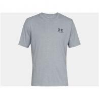 UA Sportstyle Left Chest T-Shirt | Steel Light Heather | Medium - 1326799036MD