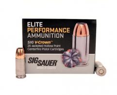Sig Sauer Elite 9mm 147 Gr V-Crown JHP 20rd box LE/MIL/IOP - E9MMA3-LE-50