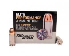 Sig Sauer Elite 9mm 147 Gr V-Crown JHP 50rd box LE/MIL/IOP - E9MMA3-LE-50 Sig Sauer Elite 9mm 147 Gr V-Crown JHP 50rd box LE/MIL/IOP - E9MMA3-LE-50