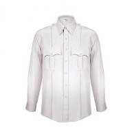 TexTrop2 Zippered Long Sleeve Polyester Shirt  | White | 17.5 x 35 - Z310N-17.5-35