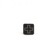 1 PVC Cross Patches | Black/Gray