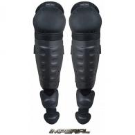 Hard Shell Knee/Shin Guards W/ Non-Slip Knee Caps | Black | Medium/Large