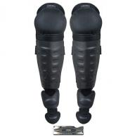 Hard Shell Knee/Shin Guards W/ Non-Slip Knee Caps | Black | X-Large - DSG100XLG