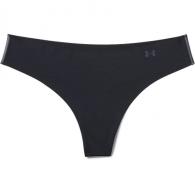 UA Pure Stretch Thong 3-Pack | Black | Small - 1325615001SM