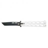 5 White Butterfly 1095 Powder Coated Tanto Blade | White