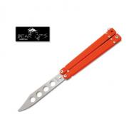 5 3/8 Bear Song II Orange Textured G10 Handle with Bead Blast Trainer Blade | Orange - B-201-OR4-P