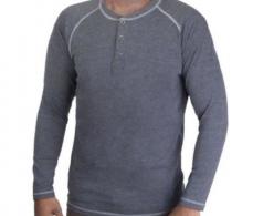 Vertx Action Henley | Heather Charcoal | Large - VTX1465HCHLARGE
