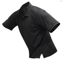 Vertx Coldblack Men's Short Sleeve Polo - Long | Black | 4X-Large - VTX4000PTBK4XL