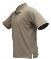 Vertx Coldblack Men's Short Sleeve Polo | Tan | Small - VTX4000PTNSMALL