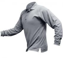 Vertx Coldblack Men's Long Sleeve Polo - Long | Light Grey | 2X-Large - VTX4020PTLTG2XL