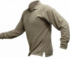 Vertx Coldblack Men's Long Sleeve Polo | Tan | Large - VTX4020PTNLARGE