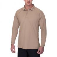 Vertx Coldblack Men's Long Sleeve Polo | Tan | X-Large - VTX4020PTNXLARGE