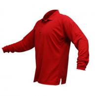 Vertx Coldblack Men's Long Sleeve Polo - Long | Red | 2X-Large - VTX4020PTRD2XL