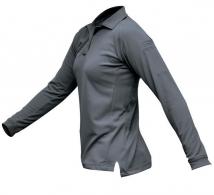 Vertx Coldblack Women's Long Sleeve Polo | Grey | Large - VTX4030PGYLARGE