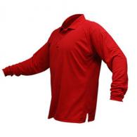 Vertx Coldblack Women's Long Sleeve Polo | Red | Small - VTX4030PRDSMALL