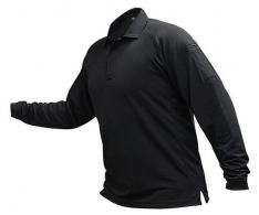 Vertx Coldblack Men's Long Sleeve Polo - Long | Black | X-Large - VTX4020PTBKXLARGE