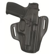 Gold Line 2 Slot Leather Belt Slide Holster | Black | Right - B802-G30