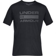UA Team Issue Wordmark Short Sleeve, Black, X-Large - 1329582001XL