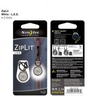 ZipLit LED Zipper Pull - 2 Pack - White - NZL2-07-02