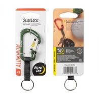 SlideLock Key Ring Aluminum - Olive - CSLAW3-08-R6 SlideLock Key Ring Aluminum - Olive - CSLAW3-08-R6