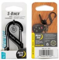 S-Biner Dual Carabiner Stainless Steel #3 - 3 Pack - Black/Stainless - SB3-A1-3R3