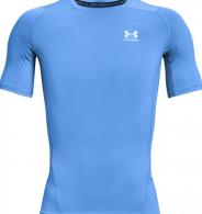 UA Men's HeatGear Armour Short Sleeve Carolina Blue/White 3XL - 1361518-475-3XL