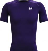UA Men's HeatGear Short Sleeve Purple 3XL - 1361518-500-3XL