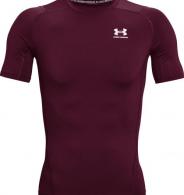 UA HeatGear Armour Short Sleeve Maroon Size 3XL - 1361518-609-3XL