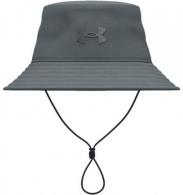 UA Iso-Chill ArmourVent Bucket Hat Pitch Gray/Black Large - 1361527012M-L