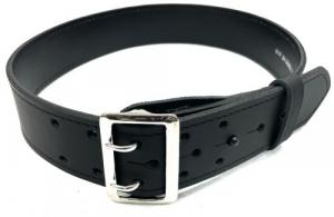 Perfect Fit 2.25 Inch Fully Lined Sam Browne Leather Belt with Chrome Buckle Black Size: 40 - 8000-CH-40