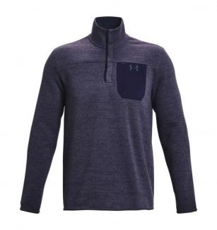 UA Specialist Henley 2.0 Long Sleeve Midnight Navy/Tempered Steel Large - 1316276-411-LG