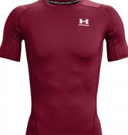 UA Men's HeatGear Short Sleeve Cardinal Size XXL - 1361518-625-XXL