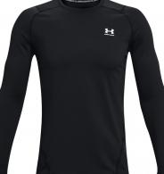 UA Men's ColdGear Armour Fitted Crew Black/White X-Large - 1366068001XL